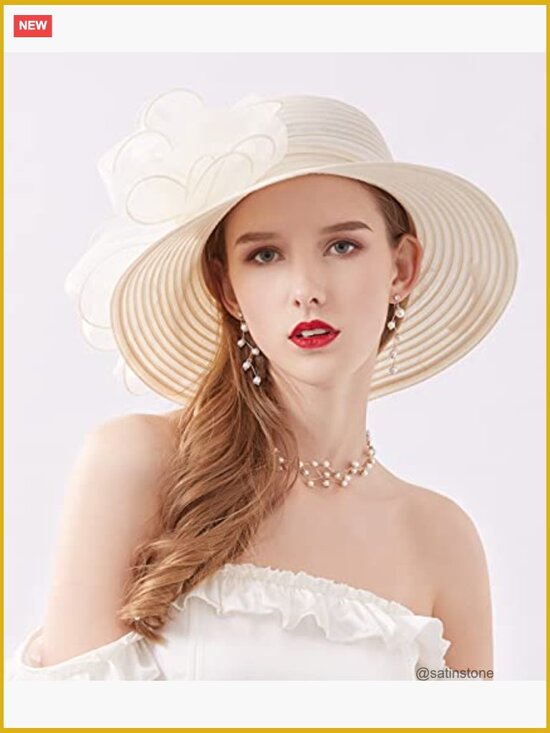 Organza Derby Church Wedding Tea Party Fascinator Hat main image 6
